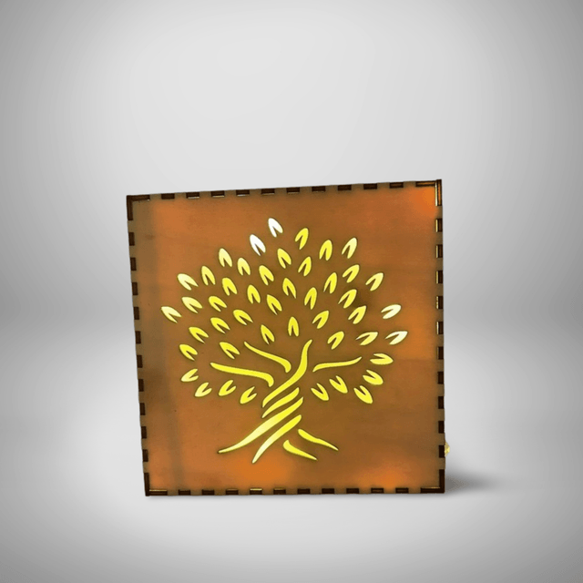 Boîte à lumière motif arbre