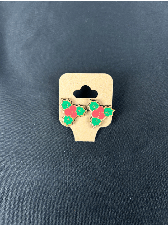Boucles d'oreilles - Houx