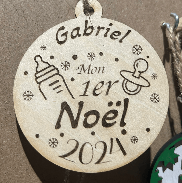 🎄 Boule de Noël “Mon 1er Noël” personnalisée 🎄