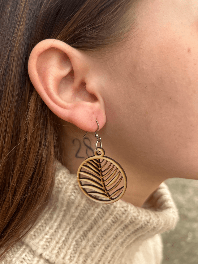 Boucles d'oreilles Collection nature - fougère