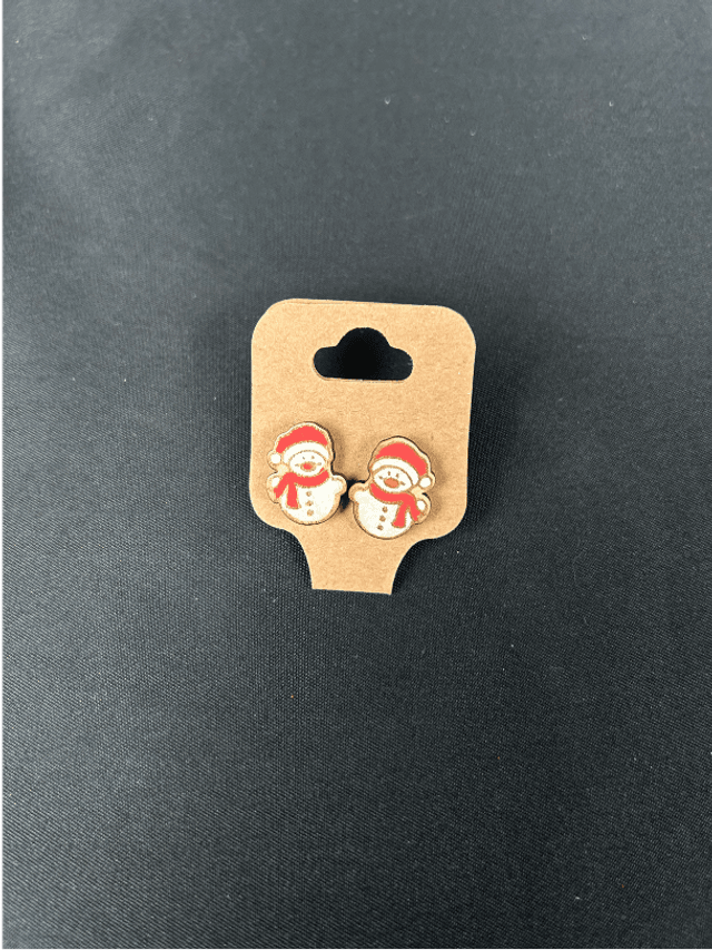 Boucles d&#039;oreilles - Bonhomme de Neige