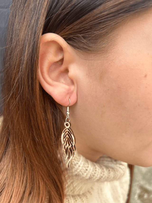 Boucles d&#039;oreilles collection nature - Plumes 2